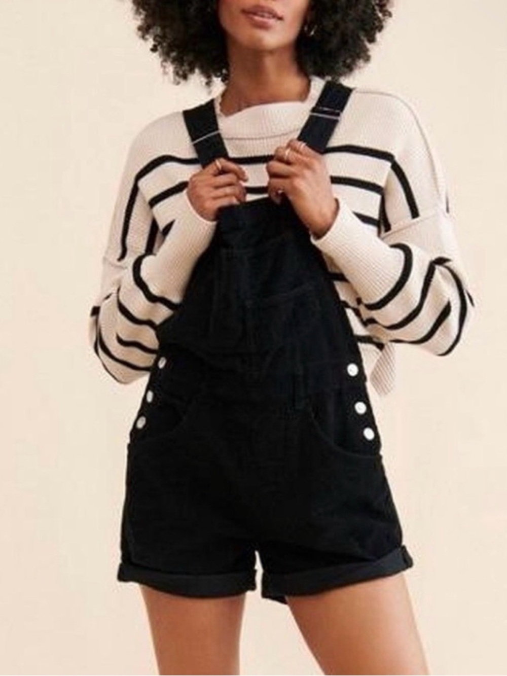 EUC Free People We The Free Ziggy Shortalls Black